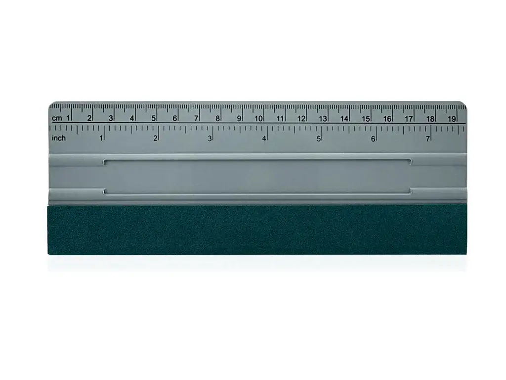 Racletă profesională pentru aplicare folii și autocolant - latură cu fetru și gradație - 19 cm