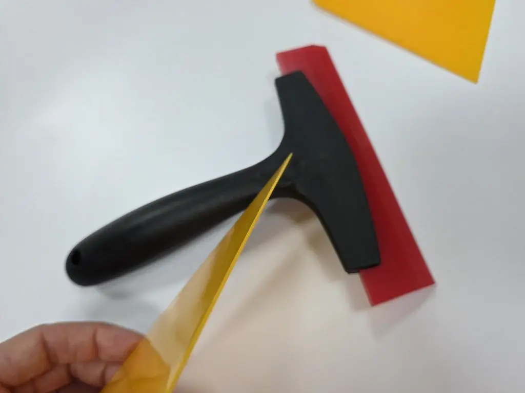Set aplicare folie geam – 5 piese: raclete plastic, racletă silicon cu mâner, cutter cu 10 rezerve