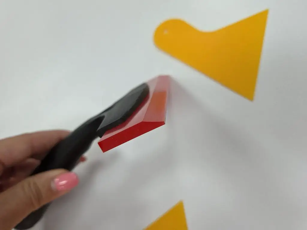 Set aplicare folie geam – 5 piese: raclete plastic, racletă silicon cu mâner, cutter cu 10 rezerve