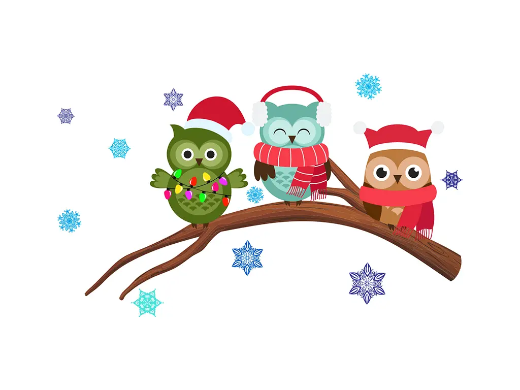 Set 2 stickere geam bufniţe