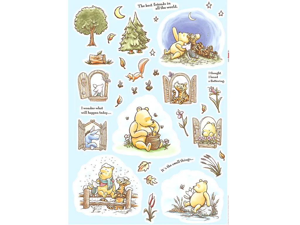 Set 61 stickere Ursuleţul Winnie the Pooh Adventures, Komar, planşă de 50x70 cm