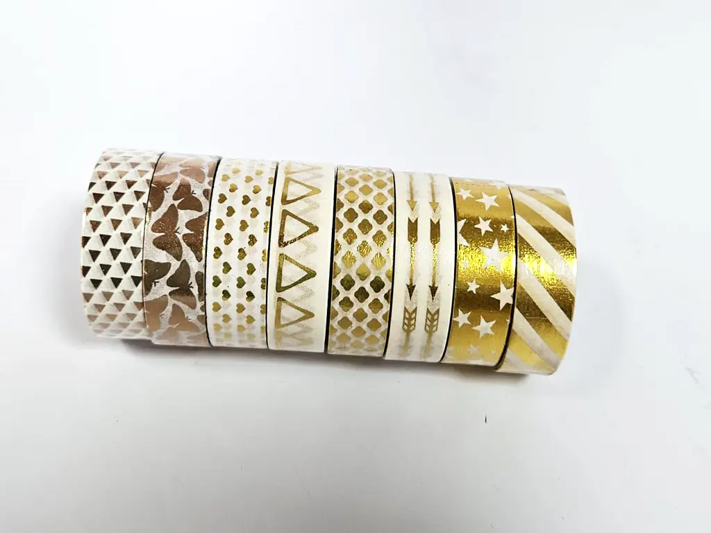 Set 8 role washi tape, benzi decorative adezive, Folina MIX6