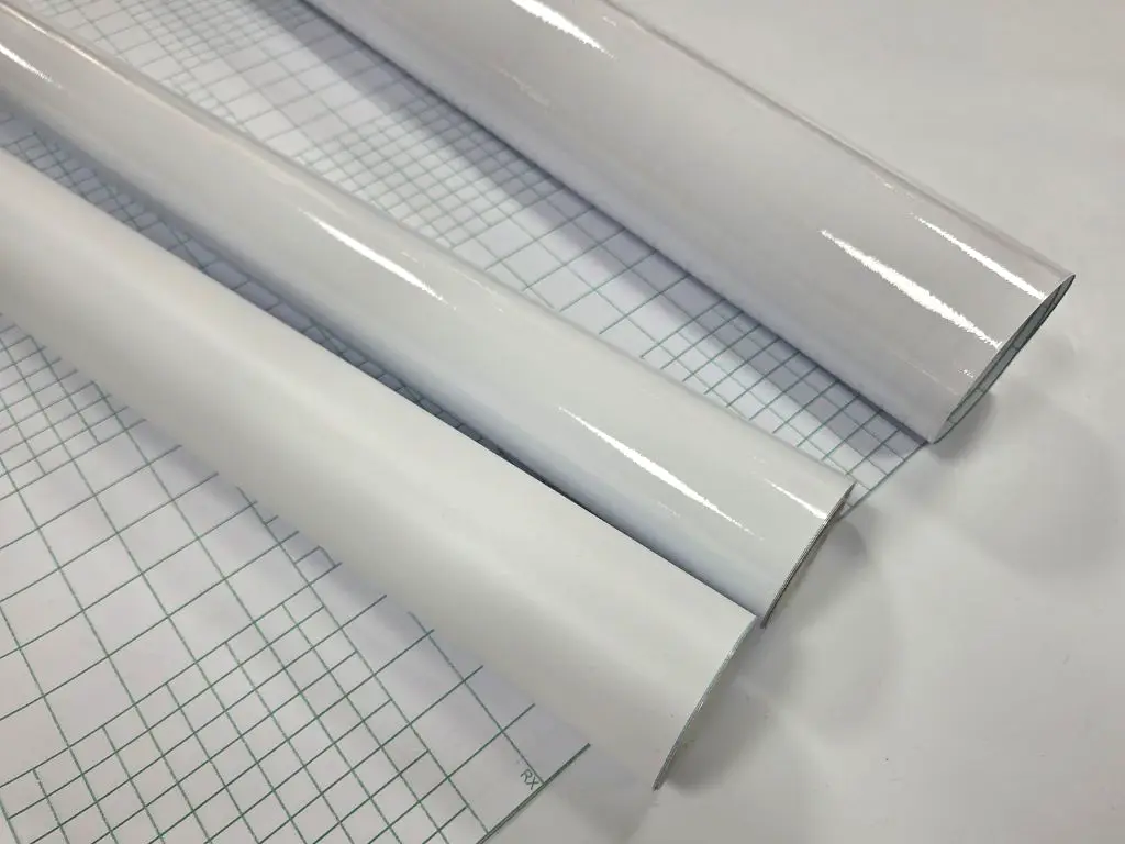 Set autocolant alb lucios și mat 30x200 cm + folie transfer 60x200 cm – pentru cutter plotter și stickere personalizate