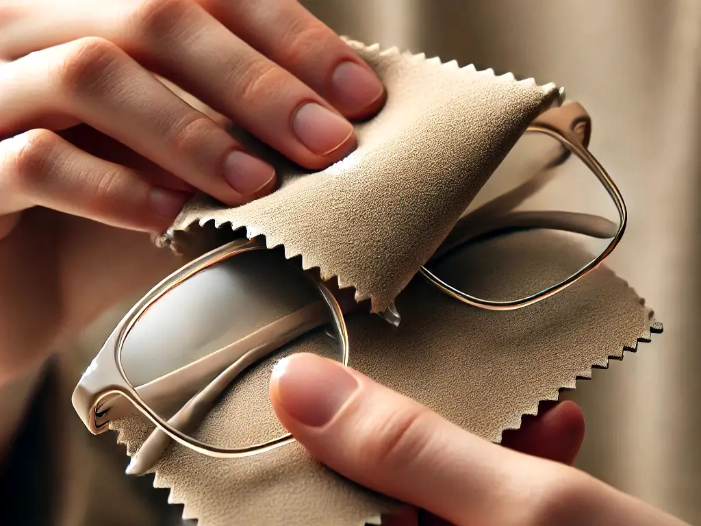 Lavetă Premium Suede Clear pentru curățare ochelari, ecrane și suprafețe din sticlă - set din două bucăți