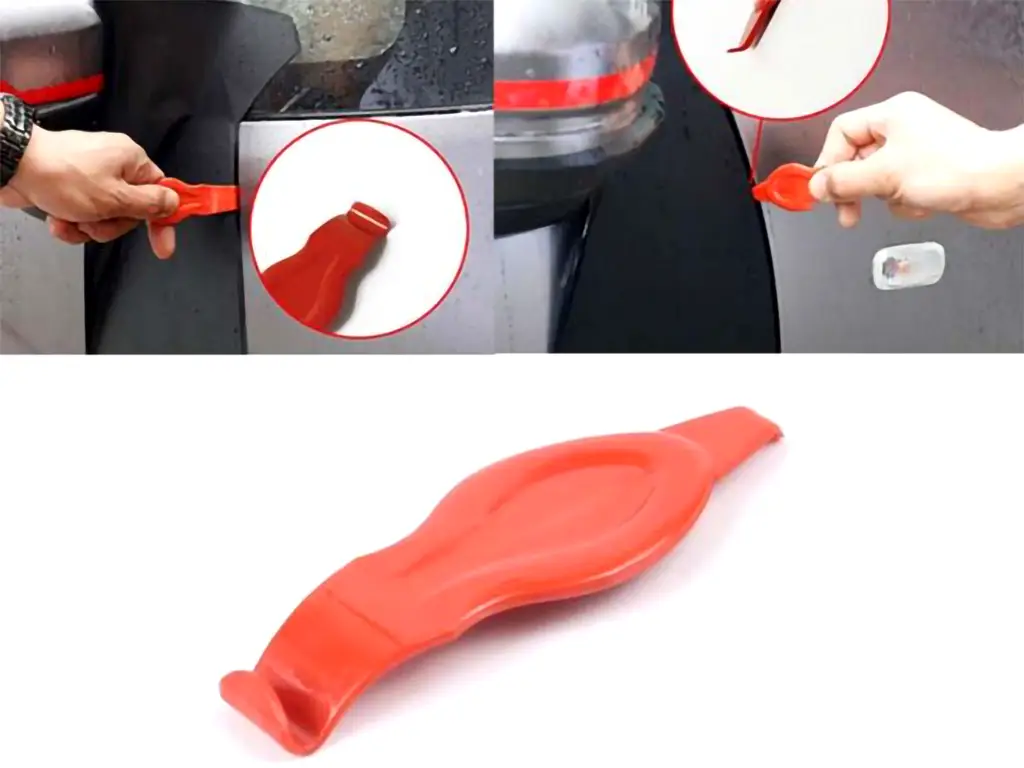 Set 2 raclete din plastic pentru colantare auto, capăt dublu pentru colțuri