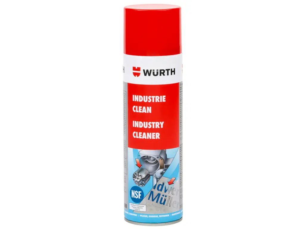 Spray curățare și îndepărtare adeziv, curățitor industrial, Wurth, 500ml, lavetă de curățare inclusă