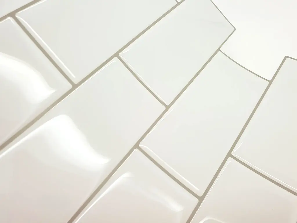 Faianţă autoadezivă 3D Smart Tiles Blanca, Folina, alb, set faianță 10 bucăţi