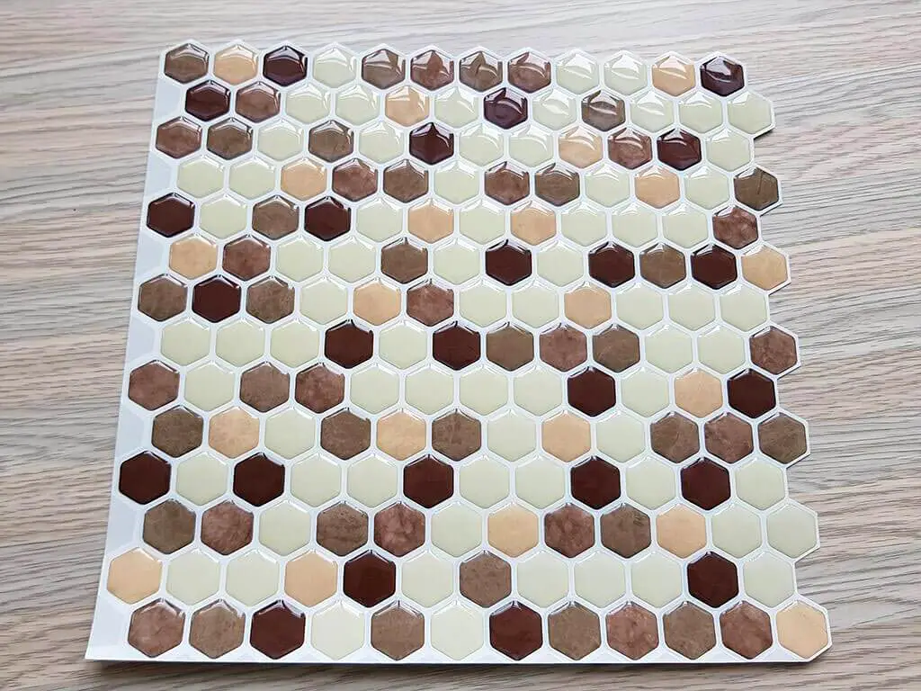 Faianţă autoadezivă 3D Smart Tiles Mabel, Folina, bej, set faianță 10 bucăţi