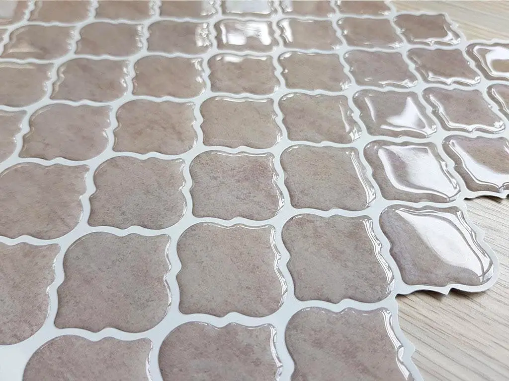 Faianţă autoadezivă 3D Smart Tiles Damasc Toulouse, Folina, gri, set faianță 10 bucăţi