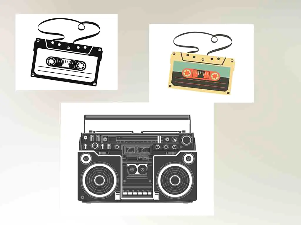 Sticker Boombox Music