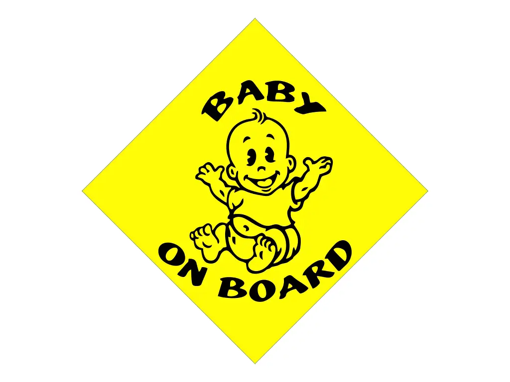 Sticker auto Baby on board Băieţel - set de 2 bucăți, racletă de aplicare inclusă