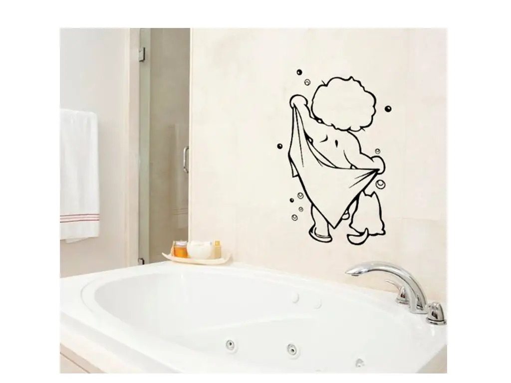 Sticker cabină duş, Folina, Bath time, 30x40 cm