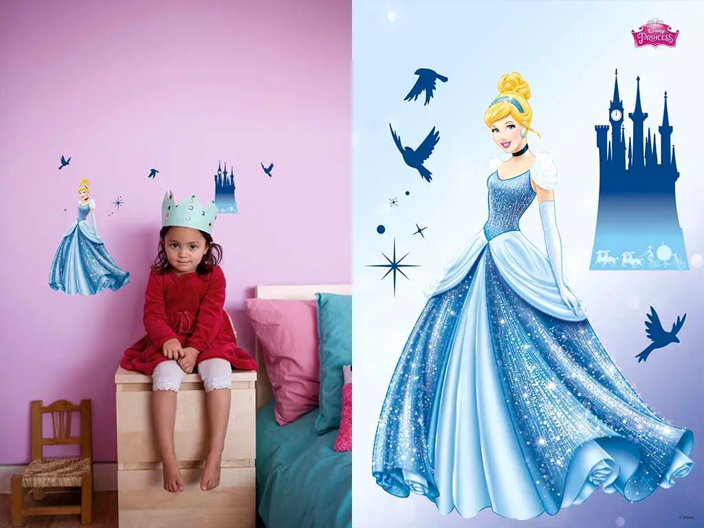 Sticker Cenuşăreasa Princess Dream, Komar, autoadeziv, planşă sticker de 50x70 cm