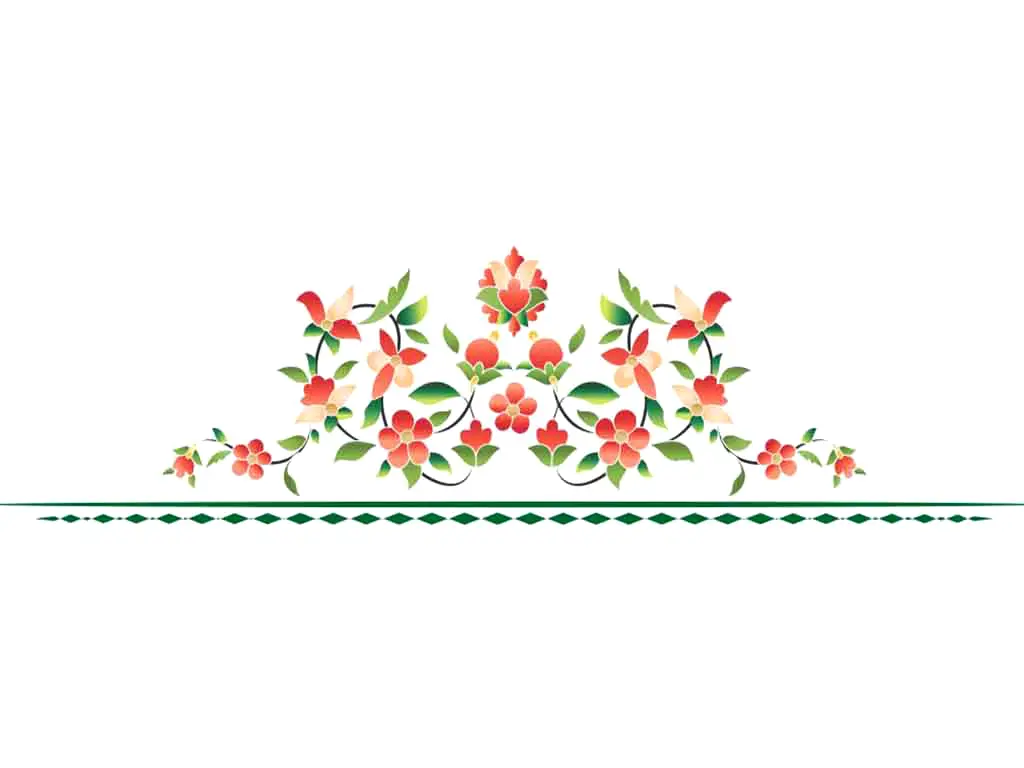 Sticker perete Becky, Folina, imprimeu floral, multicolor