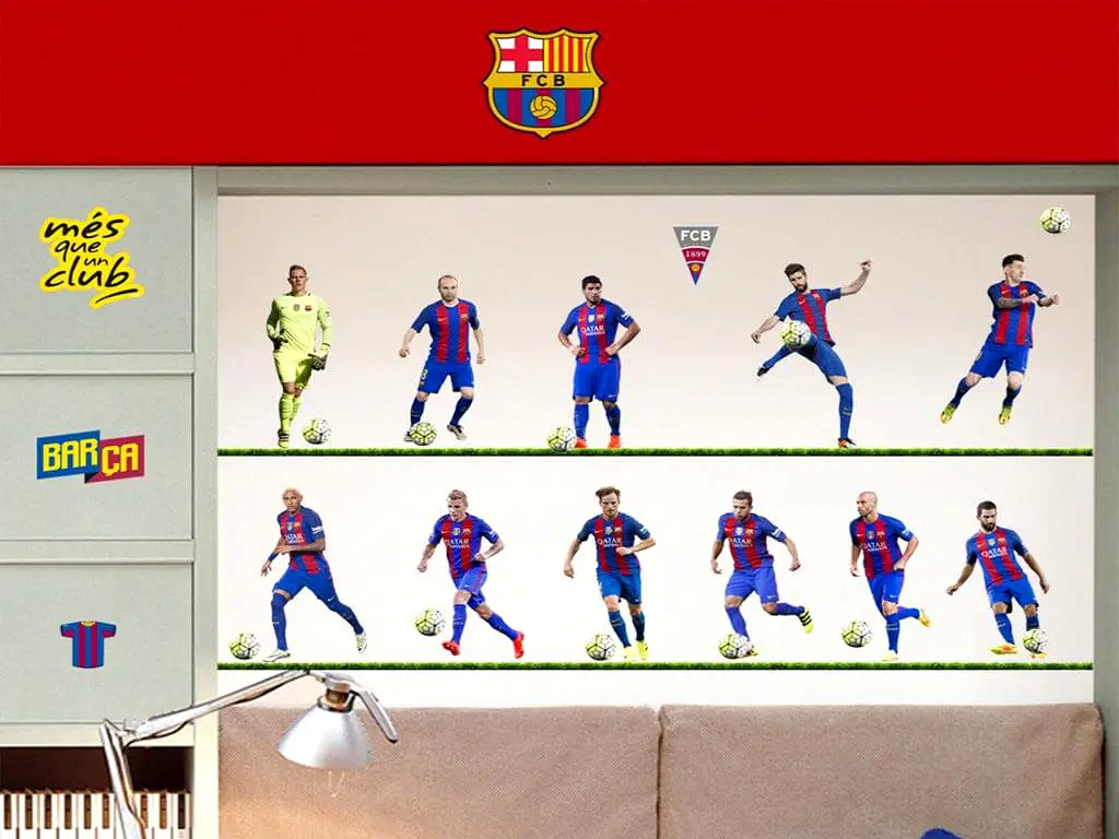 Sticker 11 fotbalişti FC Barcelona, Imagicom, autoadeziv