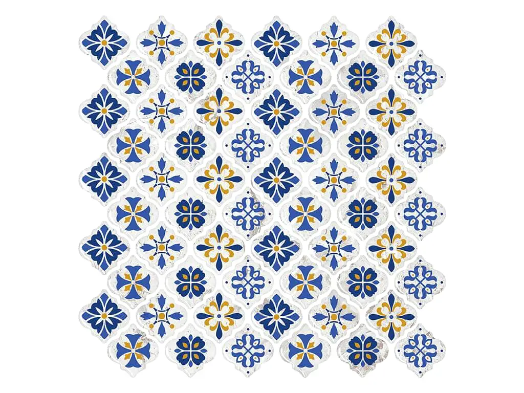 Faianţă 3D Smart Tiles, Damasc Emilia, Folina, model rustic albastru - set faianță 10 bucăţi