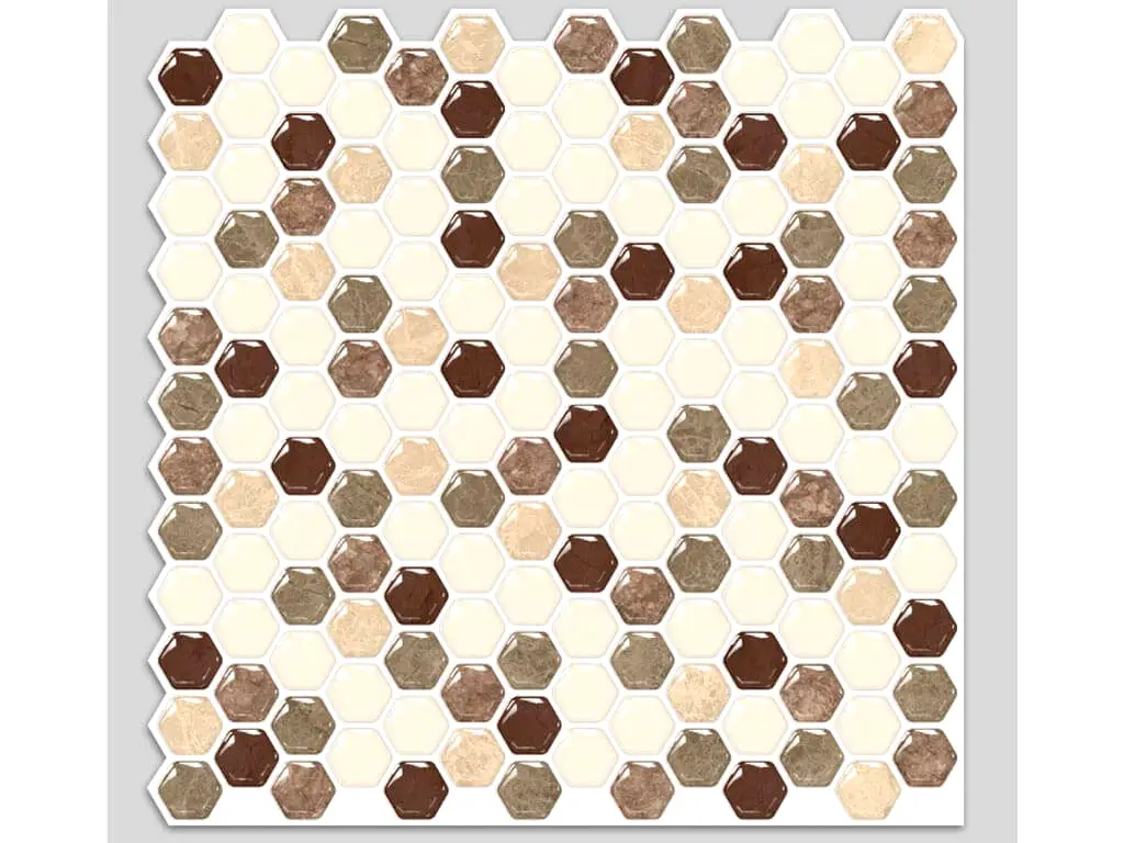 Faianţă autoadezivă 3D Smart Tiles Mabel, Folina, bej, set faianță 10 bucăţi