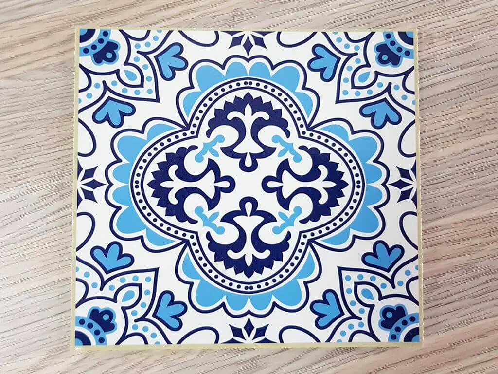 Sticker faianţă Naboo, Folina, decorațiune albastră, sticker set 30 bucăţi