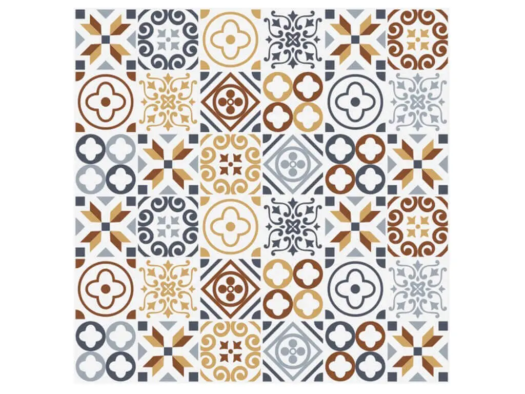Sticker faianţă Roca, Folina, decorațiune cu nuanțe de bej, sticker set 30 bucăţi