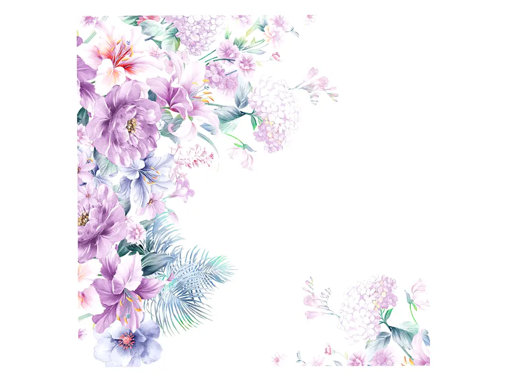 Sticker flori lila, Folina KSR32