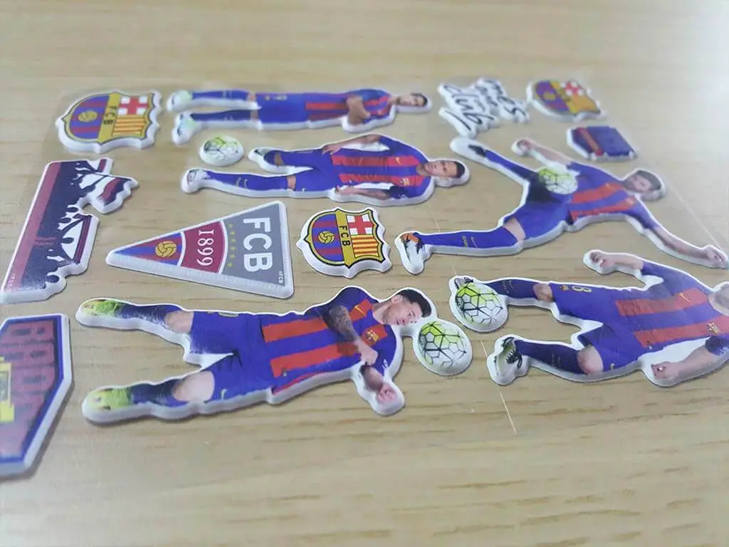Sticker fotbalişti FC Barcelona, Imagicom, autoadeziv