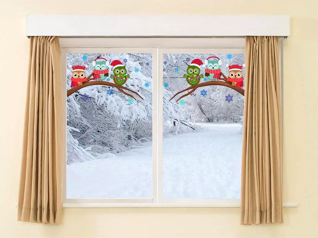 Set 2 stickere geam bufniţe