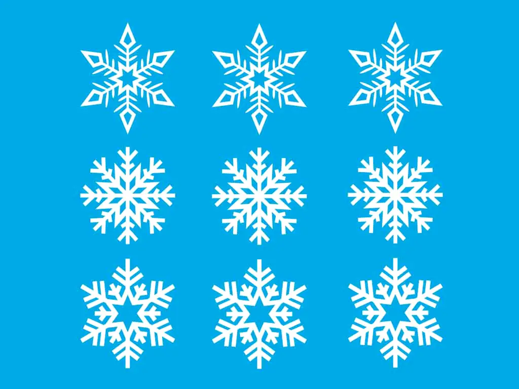 Sticker geam Crăciun Fulgi Noel, Folina, alb, set 9 stickere