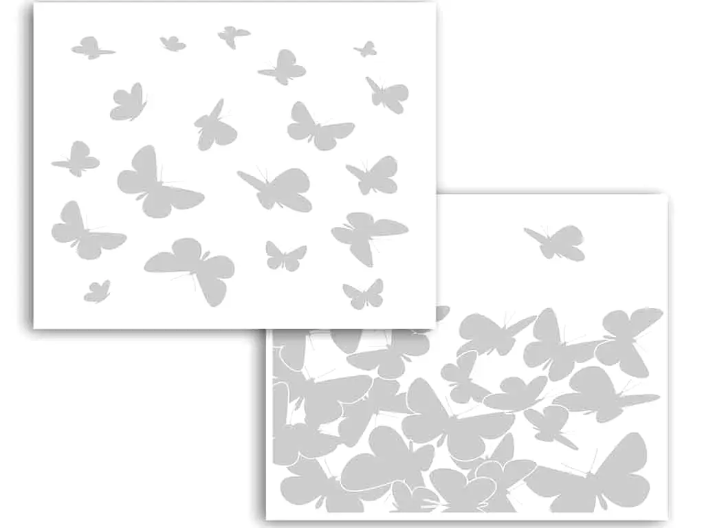 Sticker geam Fluturi, Komar, translucid, set 21 stickere