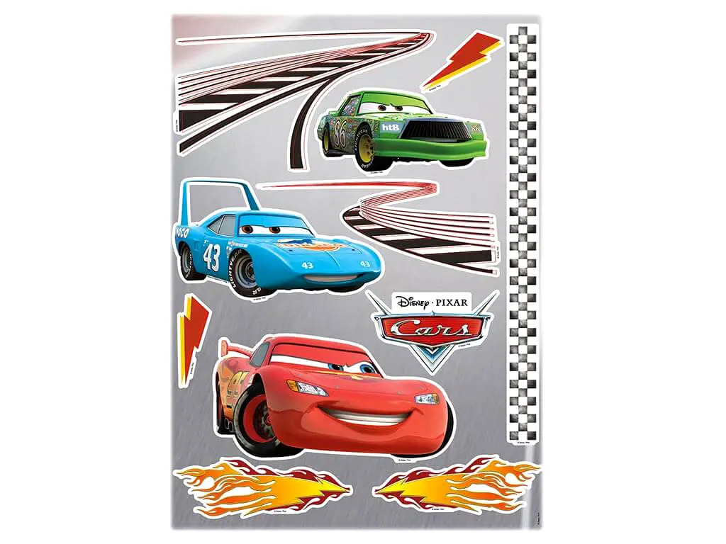Stickere cameră băiat, decoraţiune cu maşini Cars, Komar, multicolor
