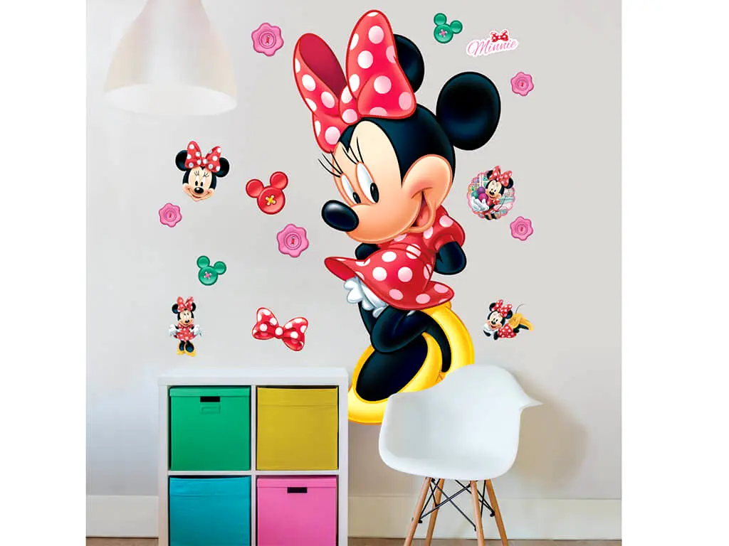 Mega Sticker Disney Minnie Mouse, Walltastic, 120 cm înălţime