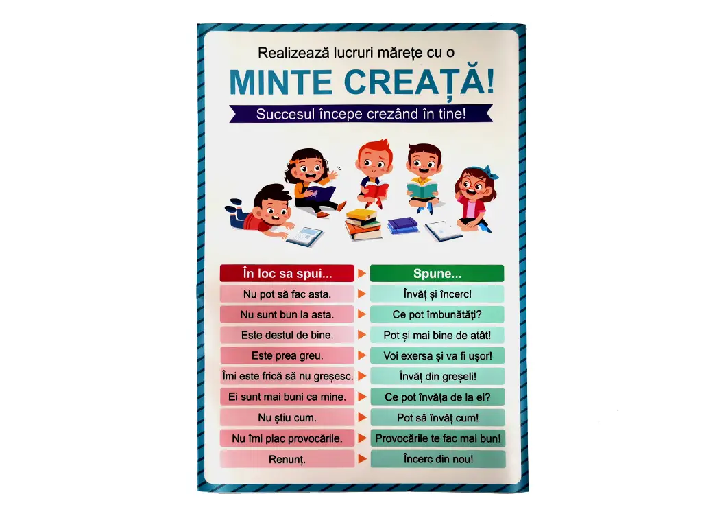 Sticker Minte creață, Folina, pentru copii, colorat, 59x42 cm A2, racletă de aplicare inclusă