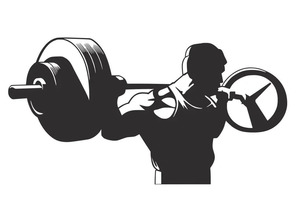 Sticker motivational fitness, model Arnold, negru, 170 x 90 cm, racletă de aplicare inclusă