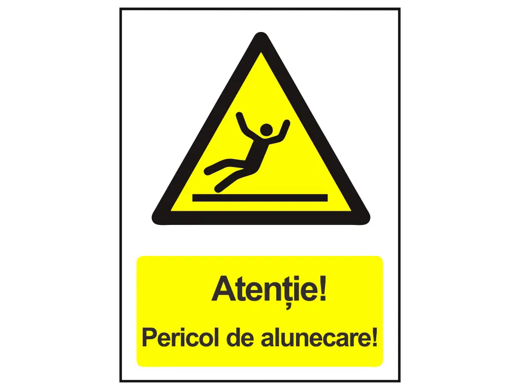 Sticker Pericol de alunecare 15x23 cm