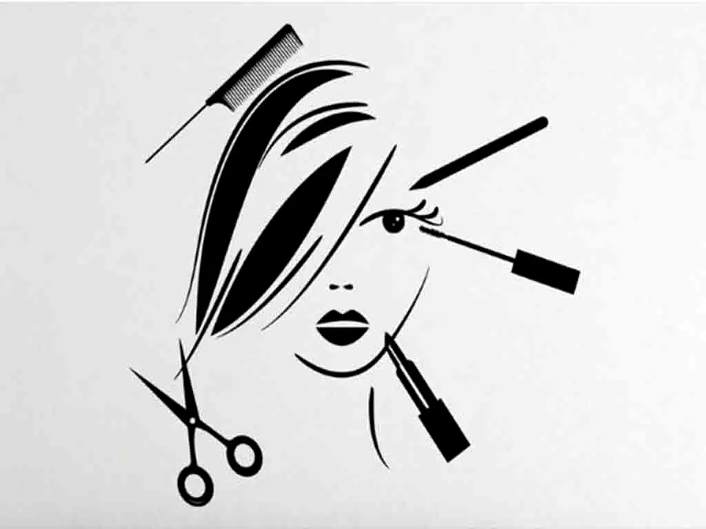 Sticker Salon înfrumuseţare, Folina, negru, 60 cm