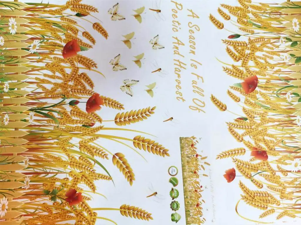 Sticker Spice de grâu şi maci, Folina, bordură decorativă autoadezivă, 90 cm