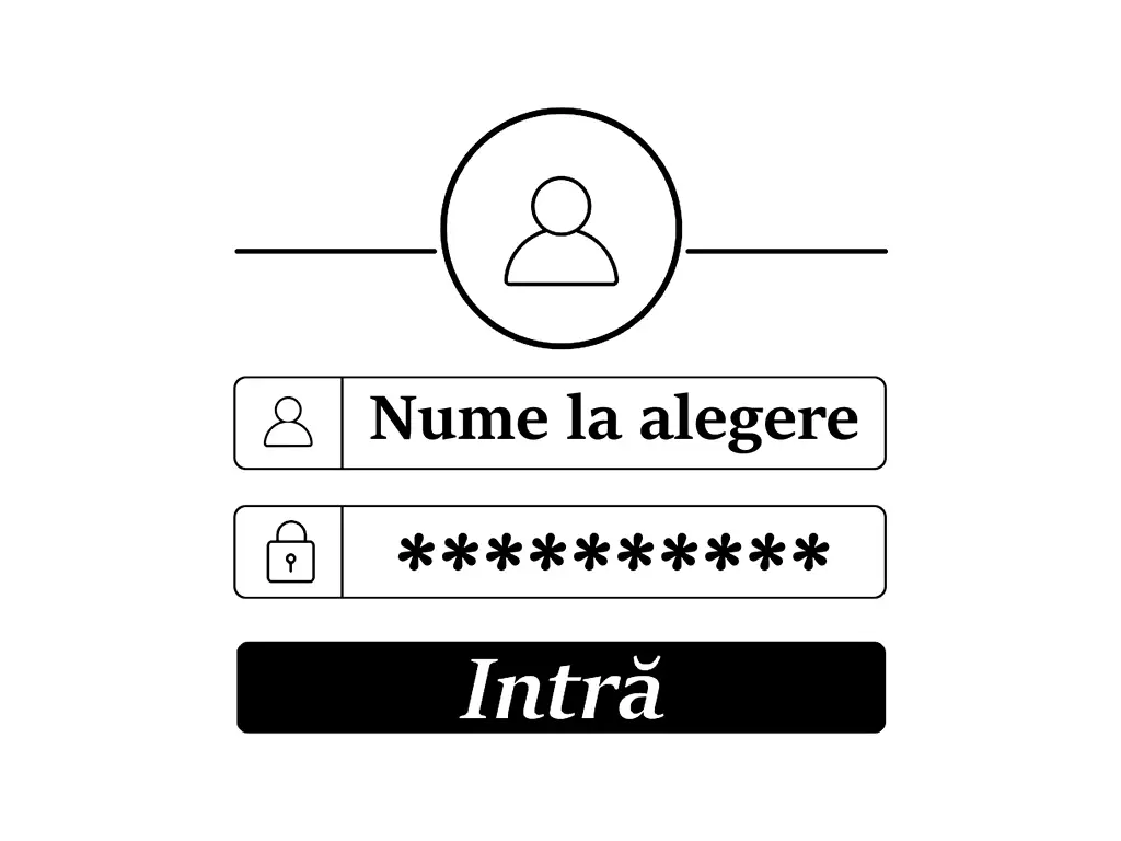 Sticker uşă Login, Folina, culoare neagră, dimensiune sticker 70x70 cm