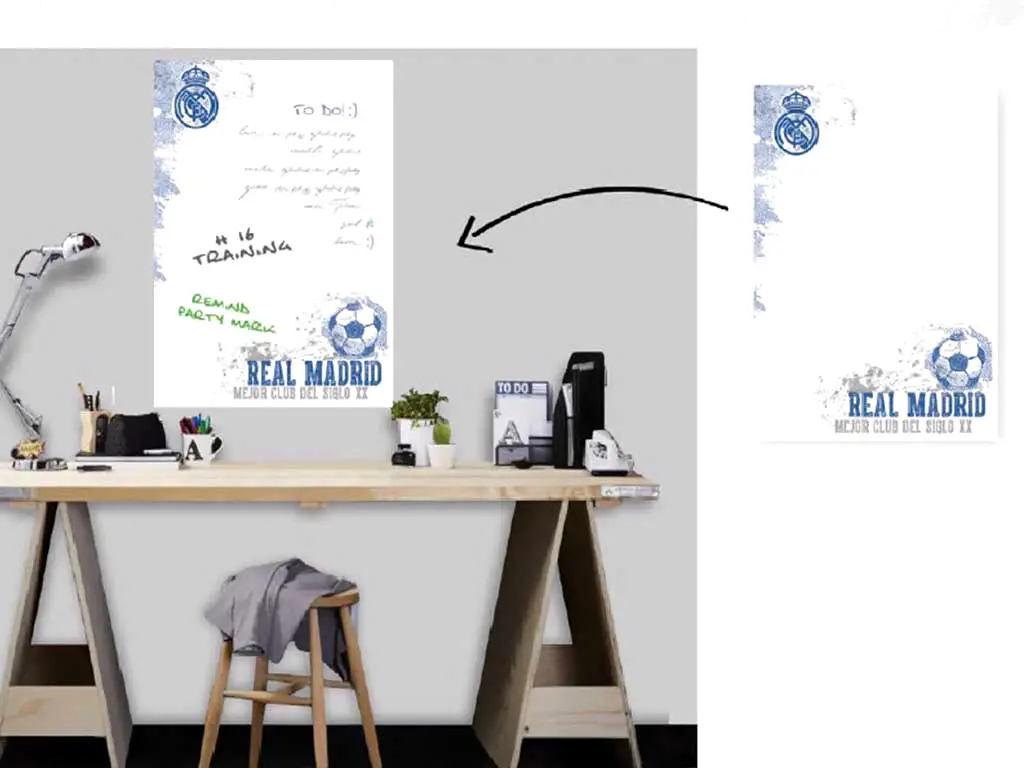 Folie autocolantă whiteboard Real Madrid 04, Imagicom, 50x70 cm