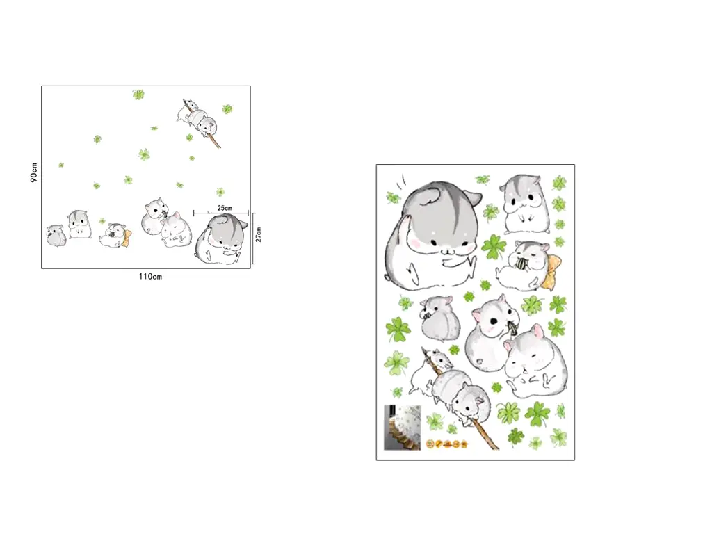 Stickere animale, Folina, hamsteri jucăuşi