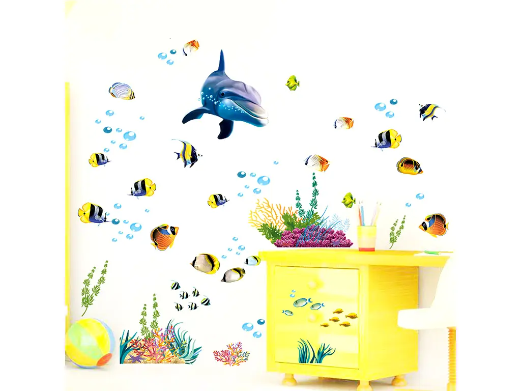 Stickere baie Peşti coloraţi, Folina, decor multicolor 