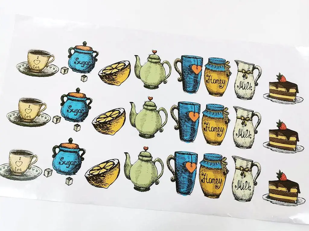 Set 24 stickere Tea time, Folina, multicolor