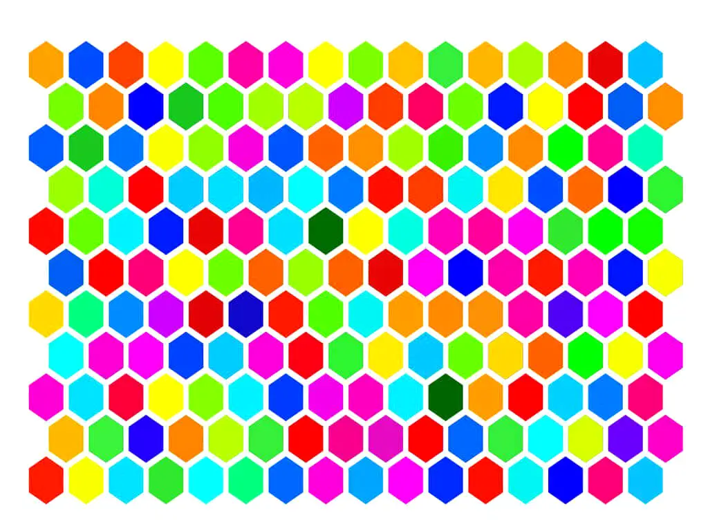 Stickere Hexagoane colorate