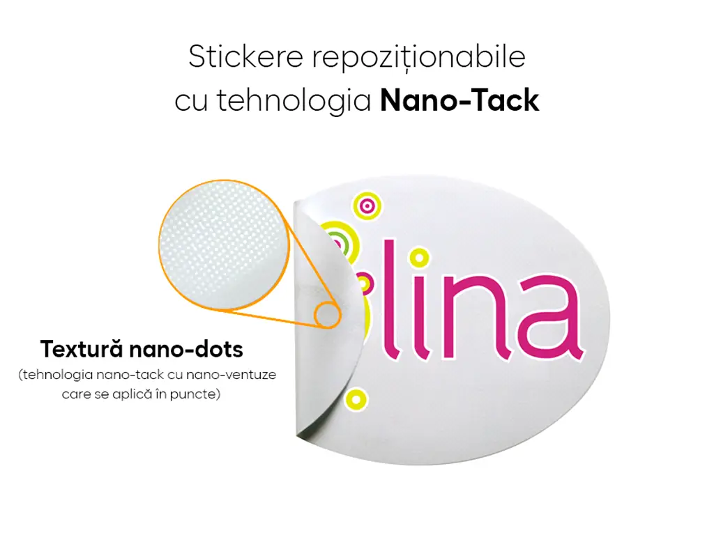 Set 12 stickere repoziționabile pentru reduceri promoționale, culoare galbenă, Folina, racletă aplicare inclusă