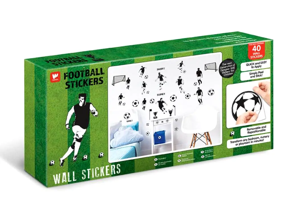 Set Stickere fotbalişti, Walltastic, decorațiune pentru copii, stickere autoadezive