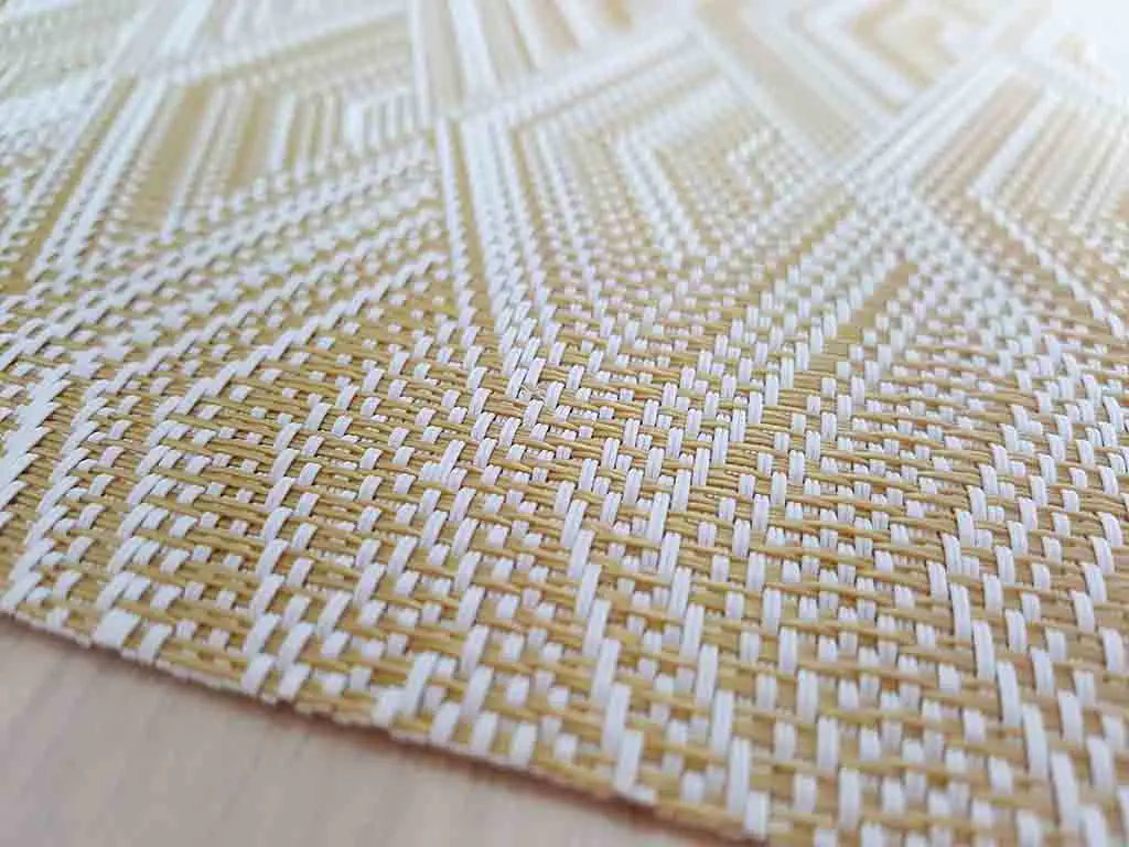 Suport farfurie masă Cubic, Folina, imprimeu geometric, bej, 45 x 30 cm