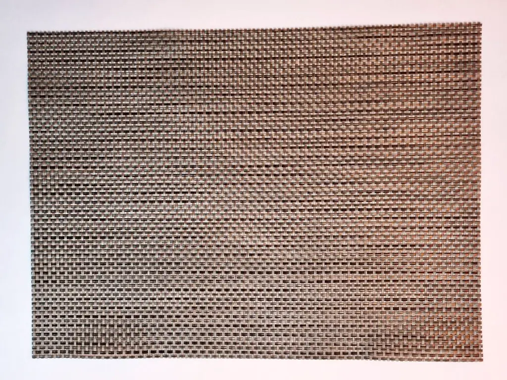 Set 2 bucăţi Suport farfurie masă Karo, din PVC, bej-maro, 45 x 31 cm
