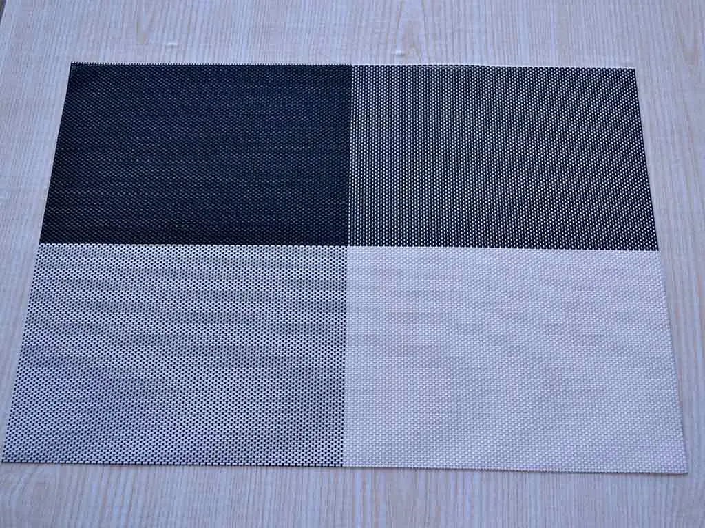 Suport farfurie masă Sonia, Folina, alb-negru, 45 x 31 cm