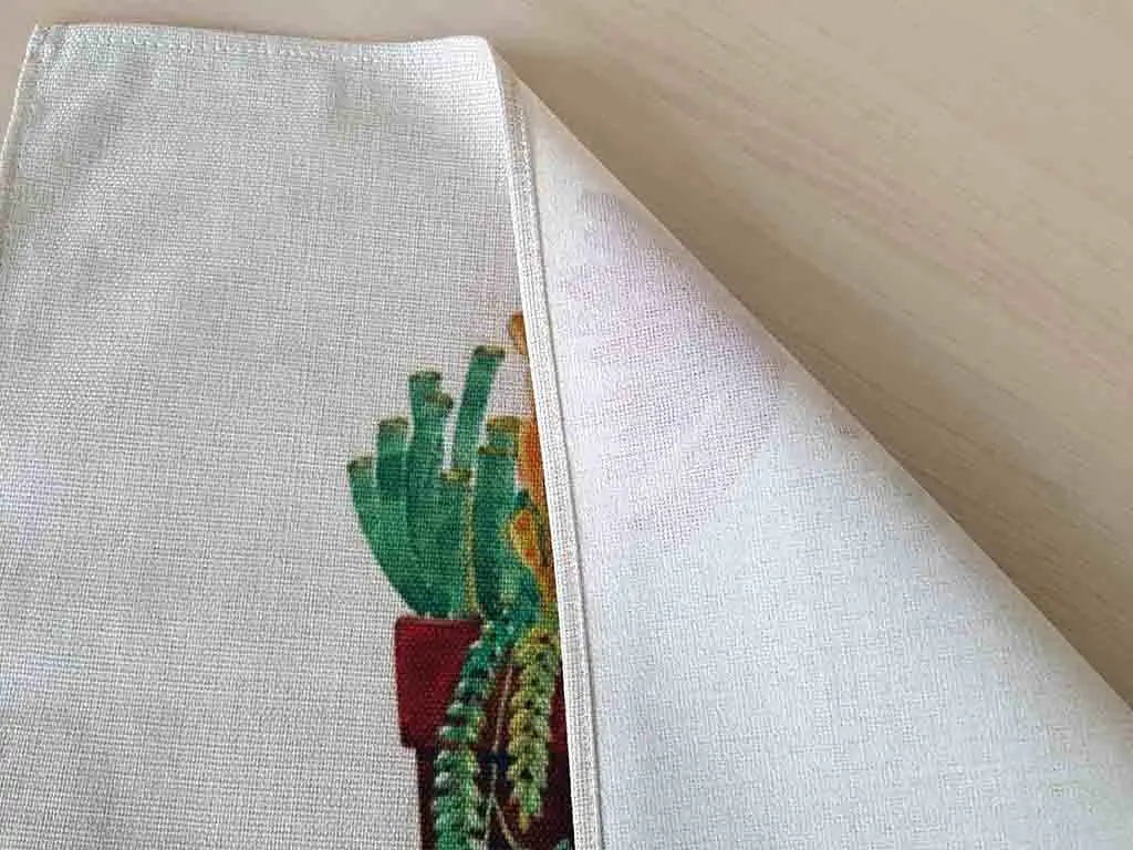 Set 6 Suport farfurie textil, Folina, imprimeu ghiveci cu flori, multicolor, 42x30 cm