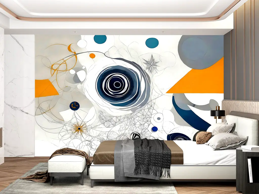 Fototapet Abstract Geometric Art, decor cameră tineret, birou, 312x219 cm