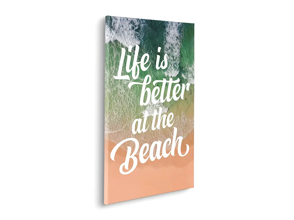 Tablou canvas cu mesaj Life is better at the beach, Komar, 40x60 cm