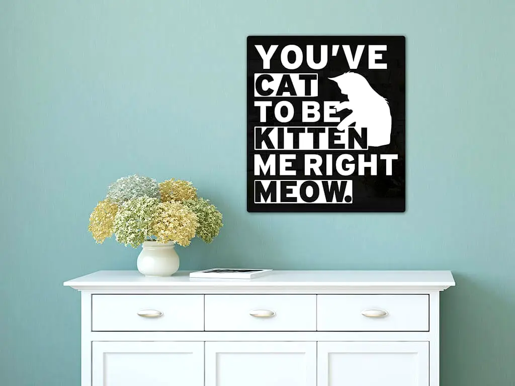 Tablou mesaj Kitten, Folina, decorațiune cu text, dimensiune tablou 26x29 cm